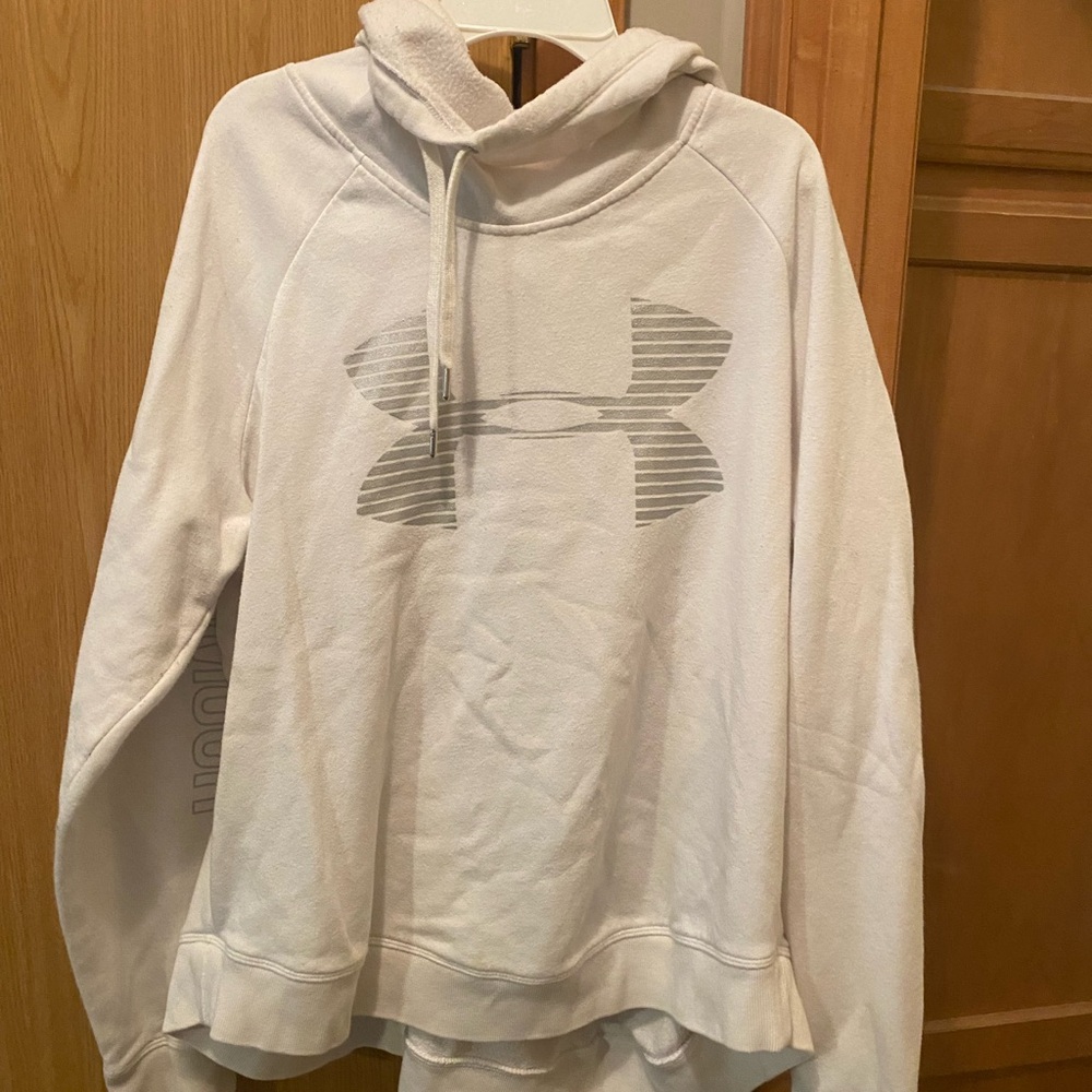 Under Armour White Hoodie with Logo